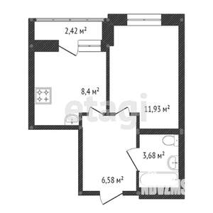 1-к квартира, вторичка, 32м2, 15/18 этаж