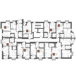 2-к квартира, строящийся дом, 43м2, 7/21 этаж