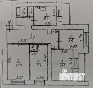 4-к квартира, вторичка, 82м2, 5/15 этаж