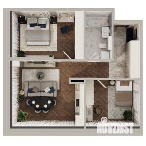 2-к квартира, вторичка, 67м2, 3/5 этаж