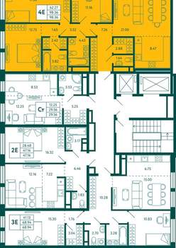 3-к квартира, строящийся дом, 98м2, 8/18 этаж