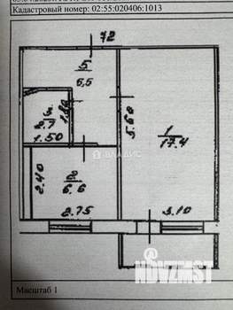 1-к квартира, вторичка, 33м2, 9/9 этаж
