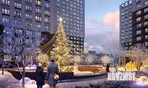 2-к квартира, строящийся дом, 55м2, 18/24 этаж