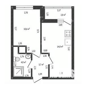 1-к квартира, вторичка, 33м2, 4/19 этаж
