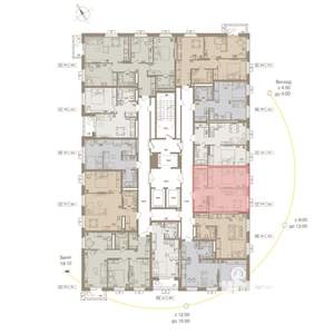 1-к квартира, вторичка, 39м2, 3/25 этаж