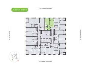 1-к квартира, вторичка, 41м2, 21/24 этаж