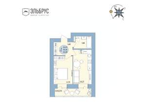 2-к квартира, вторичка, 39м2, 17/20 этаж