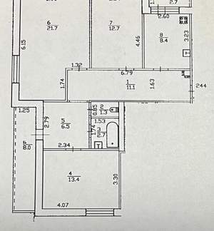 3-к квартира, вторичка, 81м2, 7/9 этаж