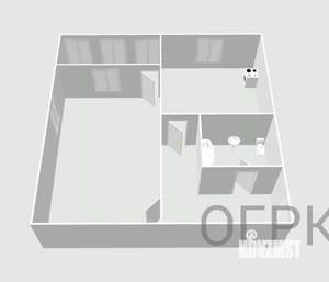 1-к квартира, вторичка, 43м2, 4/15 этаж