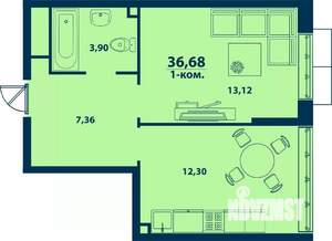 1-к квартира, вторичка, 37м2, 18/24 этаж