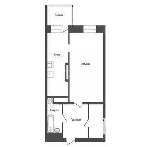 1-к квартира, вторичка, 41м2, 22/25 этаж