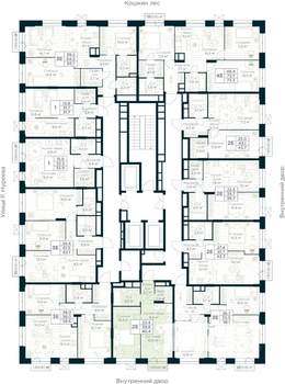 1-к квартира, строящийся дом, 40м2, 8/30 этаж