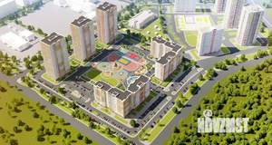 2-к квартира, строящийся дом, 54м2, 21/25 этаж