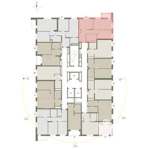 2-к квартира, вторичка, 56м2, 22/25 этаж