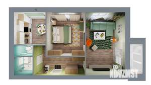 2-к квартира, вторичка, 60м2, 4/5 этаж