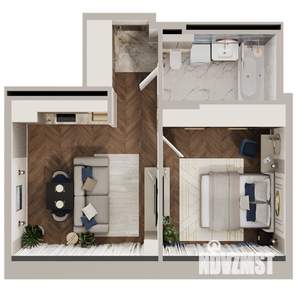 1-к квартира, вторичка, 41м2, 12/23 этаж