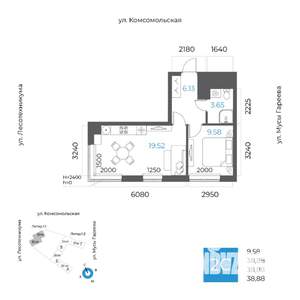 2-к квартира, вторичка, 39м2, 28/32 этаж