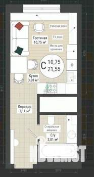 Студия квартира, вторичка, 22м2, 8/33 этаж