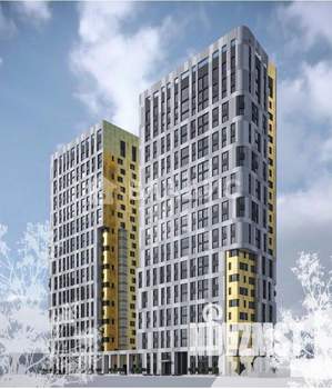1-к квартира, строящийся дом, 46м2, 7/25 этаж