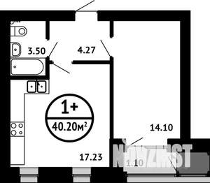 1-к квартира, вторичка, 40м2, 6/8 этаж