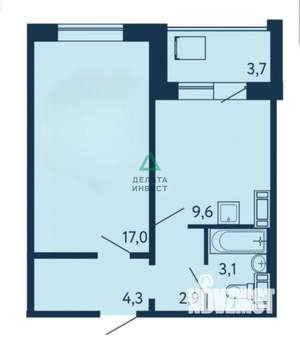 1-к квартира, вторичка, 39м2, 10/17 этаж