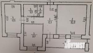 2-к квартира, вторичка, 68м2, 5/12 этаж