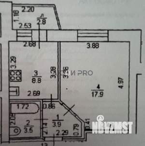 1-к квартира, вторичка, 36м2, 4/9 этаж