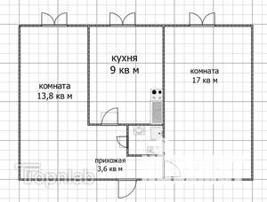 2-к квартира, вторичка, 45м2, 1/5 этаж