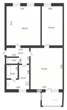 3-к квартира, вторичка, 63м2, 2/3 этаж