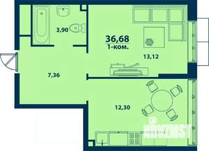 1-к квартира, вторичка, 37м2, 15/24 этаж