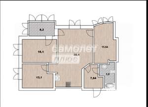 4-к квартира, вторичка, 96м2, 10/17 этаж