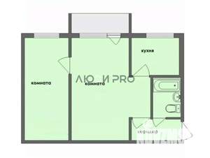 2-к квартира, вторичка, 46м2, 2/5 этаж