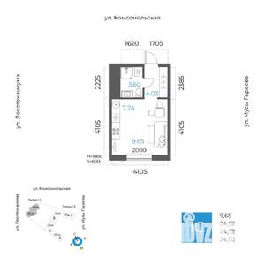 1-к квартира, вторичка, 25м2, 20/32 этаж