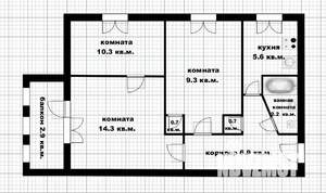 3-к квартира, вторичка, 51м2, 3/5 этаж
