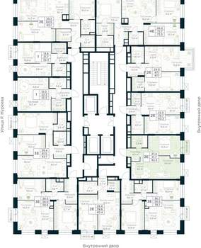 1-к квартира, вторичка, 42м2, 16/30 этаж