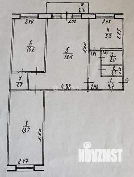 3-к квартира, вторичка, 58м2, 4/5 этаж