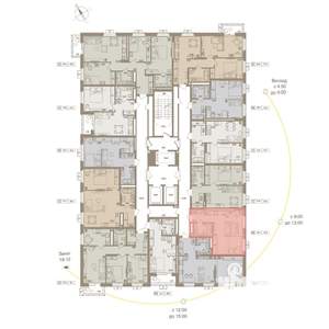 1-к квартира, вторичка, 34м2, 23/25 этаж