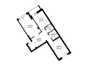 2-к квартира, вторичка, 65м2, 7/12 этаж