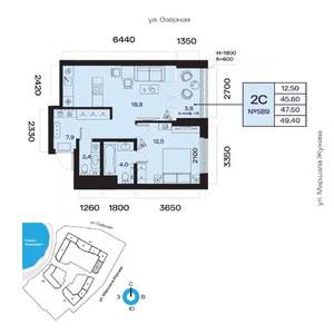 2-к квартира, вторичка, 48м2, 5/32 этаж