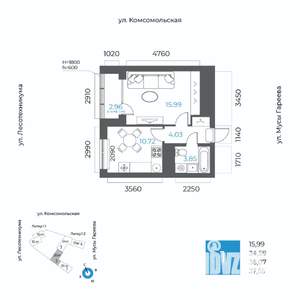1-к квартира, вторичка, 36м2, 4/20 этаж