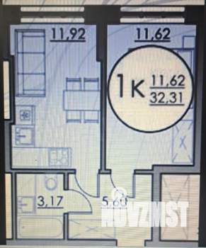 1-к квартира, вторичка, 32м2, 5/22 этаж