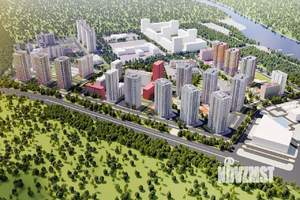 2-к квартира, строящийся дом, 60м2, 18/25 этаж