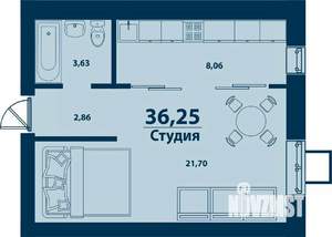 1-к квартира, вторичка, 36м2, 4/5 этаж