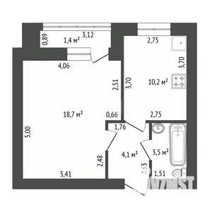 1-к квартира, вторичка, 38м2, 5/8 этаж