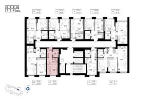 1-к квартира, вторичка, 25м2, 6/25 этаж