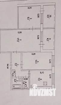 3-к квартира, вторичка, 53м2, 9/9 этаж