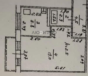 1-к квартира, вторичка, 32м2, 3/5 этаж