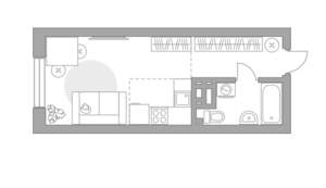 Студия квартира, вторичка, 27м2, 4/23 этаж