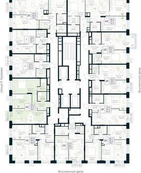 2-к квартира, вторичка, 62м2, 27/30 этаж