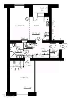 2-к квартира, вторичка, 85м2, 6/9 этаж
